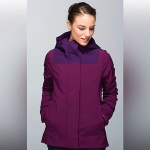 Lululemon Studio Softshell Hooded Jacket, plum/deep zinfandel: SZ 4